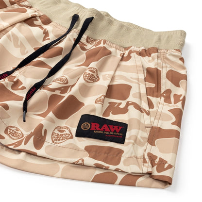 SHORT FEMININO RAW CAMUFLADO BEGE