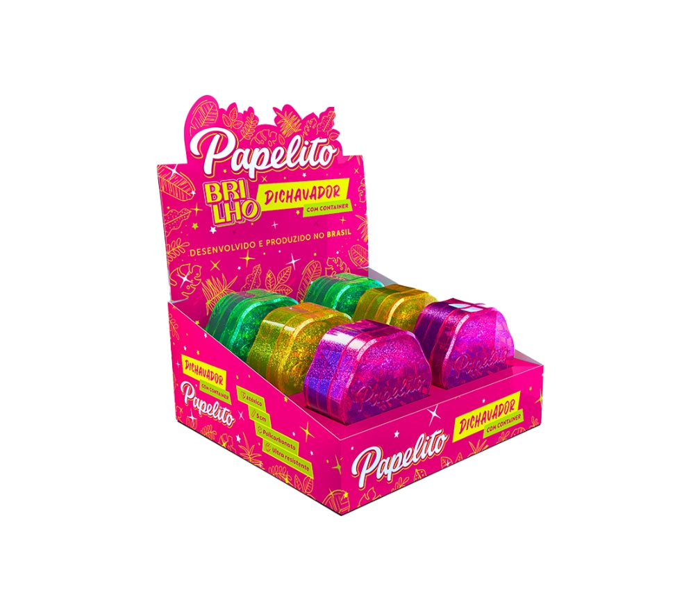 DICHAVADOR DE POLICARBONATO PAPELITO BRILHO CX/6