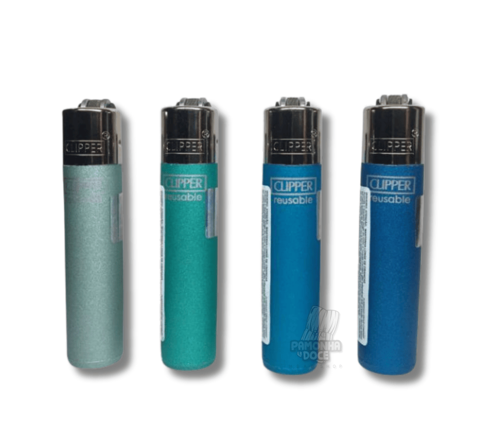 ISQUEIRO CLIPPER MINI METALIC AQUA