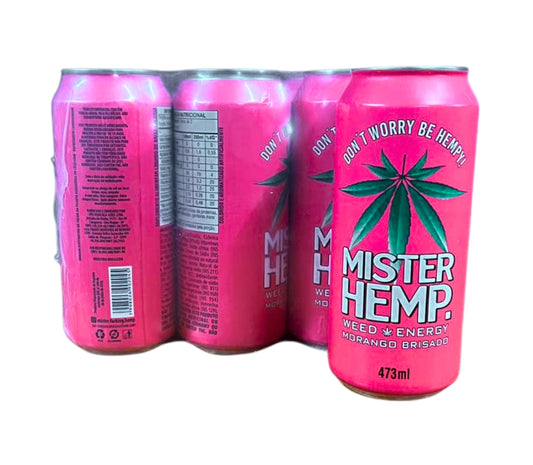 ENERGÉTICO TERPENADO MISTER HEMP 473ML MORANGO CX/6