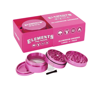 DICHAVADOR DE METAL 4 PARTES ELEMENTS ROSA