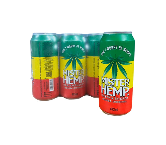 ENERGÉTICO TERPENADO MISTER HEMP 473ML BOMBA RASTA CX/6