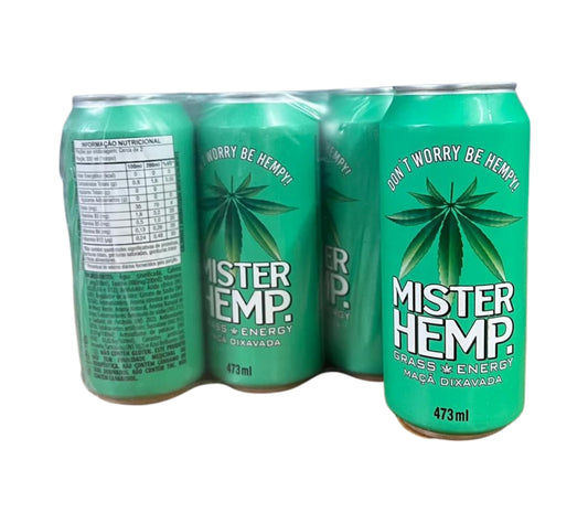 ENERGÉTICO TERPENADO MISTER HEMP 473ML MAÇÃ VERDE CX/6