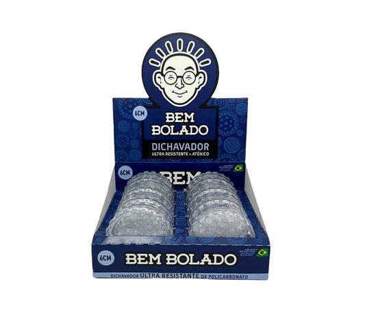 DICHAVADOR DE POLICARBONATO BEM BOLADO TRANSPARENTE 6CM CX/8