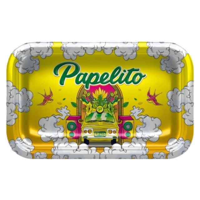 BANDEJA DE ALUMINIO PAPELITO MEDIA OURO METALIZADO