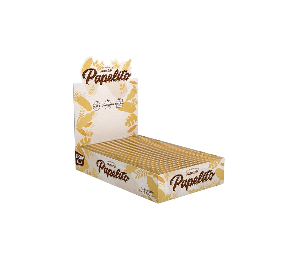 SEDA PAPELITO BROWN SLIM 1 1/4 CX/25