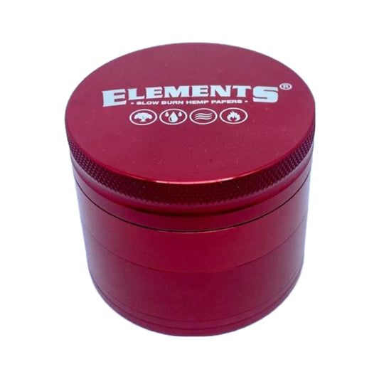 DICHAVADOR DE METAL 4 PARTES ELEMENTS VERMELHO