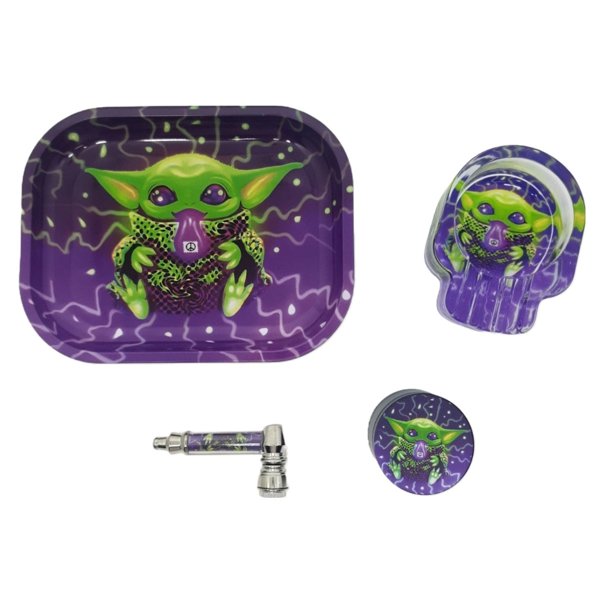 KIT PRESENTE SIMPLES (BANDEJA, PIPE, DICHAVADOR E CINZEIRO)