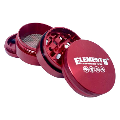 DICHAVADOR DE METAL 4 PARTES ELEMENTS VERMELHO